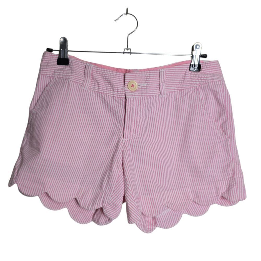 Lilly Pulitzer Buttercup Short In Pink Fancy Seersucker Stripe SIZE 00